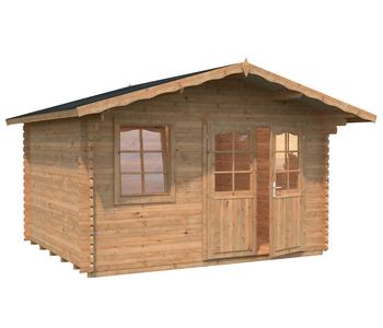 Palmako Gartenhaus Emma, ca. B426/H257/T380 cm, Braun - Fichtenholz / Glas