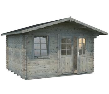 Palmako Gartenhaus Emma, ca. B426/H257/T380 cm, Grau - Fichtenholz / Glas