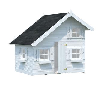 Palmako Spielhaus Tom, ca. B258/H228/T224 cm, Weiß - Fichtenholz / Plexiglas