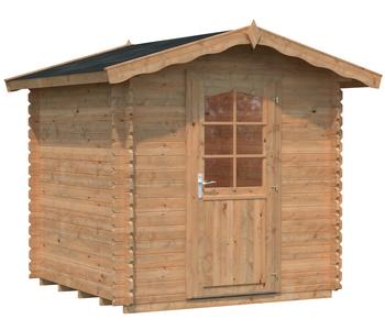 Palmako Gartenhaus Vivian, ca. B254/H222/T240 cm, Braun - Fichtenholz, Glas