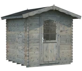 Palmako Gartenhaus Vivian, ca. B254/H222/T240 cm, Grau - Fichtenholz / Glas