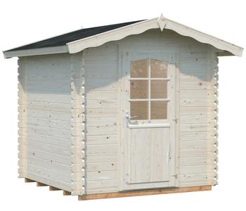 Palmako Gartenhaus Vivian, ca. B254/H222/T240 cm, Beige - Fichtenholz / Glas