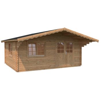 Palmako Gartenhaus Sally, ca. B576/H267/T560 cm, Braun - Holz, Glas