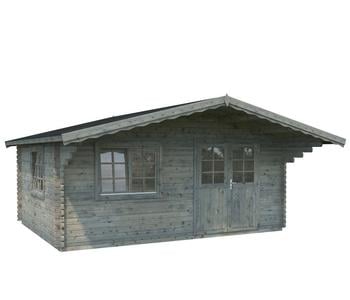 Palmako Gartenhaus Sally, ca. B576/H267/T560 cm, Grau - Holz, Glas