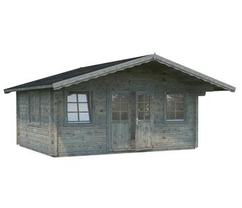 Palmako Gartenhaus Helena, ca. B608/H290/T524 cm, Grau - Holz, Glas