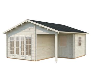 Palmako Gartenhaus Irene, ca. B564/H321/T598 cm, Beige - Holz / Glas