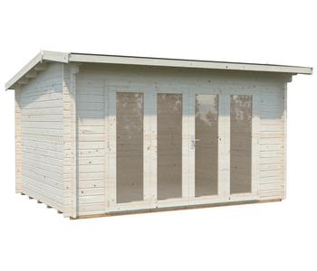 Palmako Gartenhaus Ines, ca. B434/H249/T379 cm, Natur - Holz / Glas