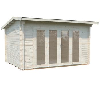 Palmako Gartenhaus Ines, ca. B434/H249/T379 cm, Beige - Holz / Glas