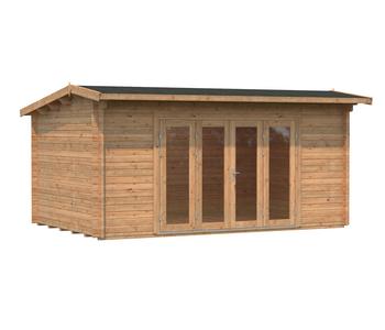 Palmako Gartenhaus Ines, ca. B524/H249/T379 cm, Braun - Holz / Glas