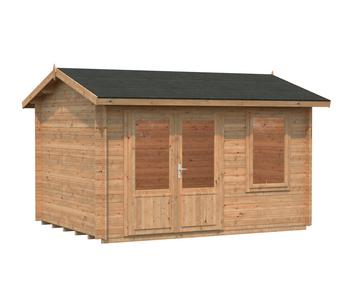Palmako Gartenhaus Iris, ca. B404/H249/T340 cm, Braun - Holz / Glas