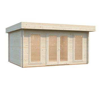Palmako Gartenhaus Bret, ca. B502/H249/T422 cm, Beige - Holz / Glas