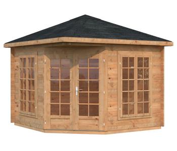 Palmako Pavillon Melanie, Braun - Holz / Glas