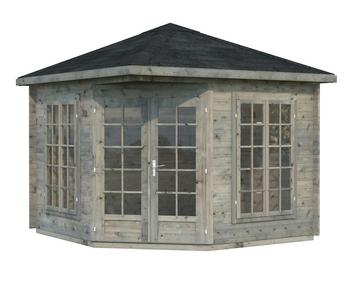 Palmako Pavillon Melanie, Grau - Holz / Glas