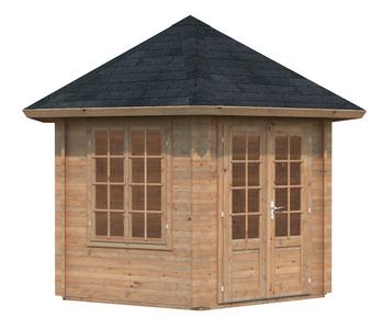 Palmako Pavillon Hanna, Braun - Fichtenholz / Glas