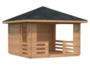 Palmako Pavillon Julie, ca. B404/H310/T404 cm, Braun - Fichtenholz