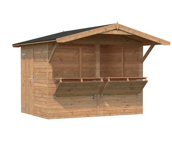 Palmako Marktstand Stella, Braun - Holz