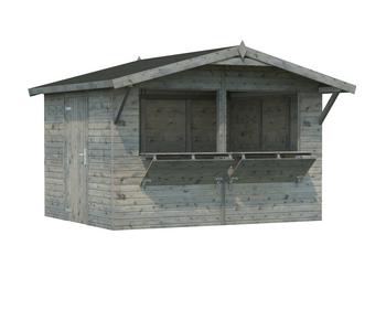 Palmako Marktstand Stella, Grau - Holz