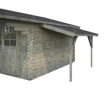 Palmako Schleppdach für Gartenhäuser, ca. B169/H250/T290 cm, Grau - Fichtenholz