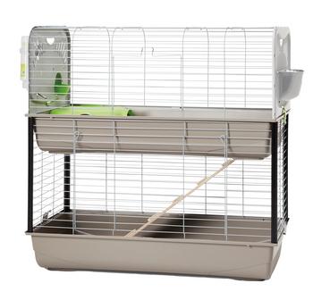 SAVIC Nagerheim Caesar 3 Double, grau, ca. B100/H97/T50 cm