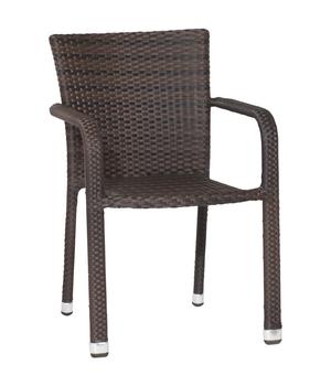 Siena Garden Stapelsessel Minas, Braun - Aluminium / Polyrattan