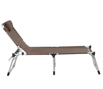 Siena Garden Gartenliege Sole, ca. B69,5/H45/T212,5 cm, Taupe - Aluminium / Textilien