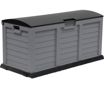 Fun Star Kissenbox Jumbo XXL, 580 Liter, ca. B140/H69/T61 cm, Schwarz / Silber - Kunststoff