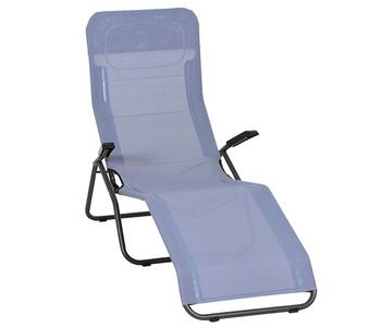 Siena Garden Kippliege Anco, ca. B56/H103,5/T175 cm, Blau - Stahl / Textilien
