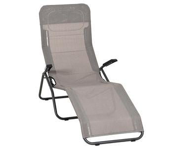 Siena Garden Kippliege Anco, ca. B56/H103,5/T175 cm, Taupe - Stahl / Textilien