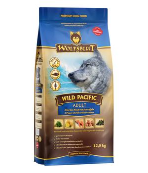 WOLFSBLUT Trockenfutter für Hunde Wild Pacific, Adult, 4 Sorten Fisch & Kartoffeln