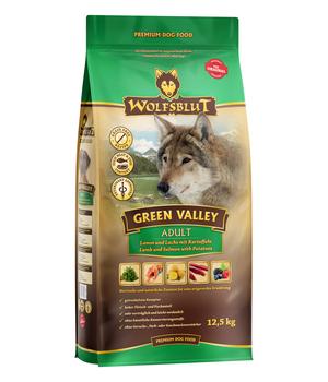 WOLFSBLUT Trockenfutter für Hunde Green Valley, Adult, Lamm & Lachs