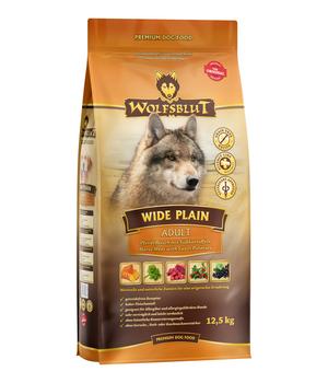 WOLFSBLUT Trockenfutter für Hunde Wide Plain, Adult, Pferd & Süsskartoffeln