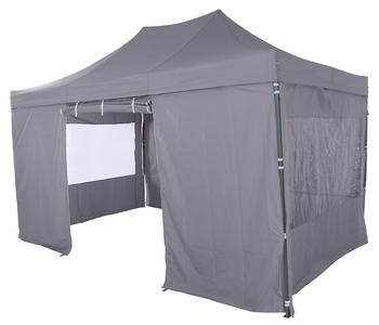 Siena Garden Pavillon Allrounder, ca. B450/H330/T300 cm, Grau - Stahl / Polyester