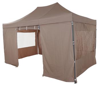 Siena Garden Pavillon Allrounder, ca. B450/H330/T300 cm, Taupe - Stahl / Polyester