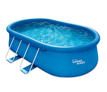Summer Waves Quick Set Pool, oval, Blau - PVC / Polyester Metall