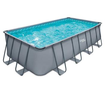 Summer Waves Frame Pool, anthrazit, Grau - Stahl / PVC Polyester