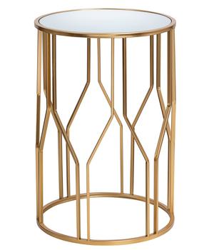 Dehner Metall-Beistelltisch, gold, ca. Ø32/H46,5 cm - Metall
