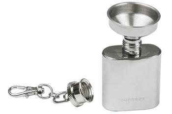 munkees Schlüsselanhänger Flachmann-Set Kippis, ca. B4,5/H8/T2,2 cm, Silber - Edelstahl
