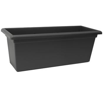 Dehner Kunststoff-Blumenkasten Magnus, rechteckig. ca. B98/H37/T38 cm, Dunkelgrau - Kunststoff