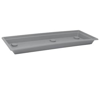 Dehner Kunststoff-Untersetzer Magnus, rechteckig, ca. B96,5/H8/T36,5 cm, Grau - Kunststoff