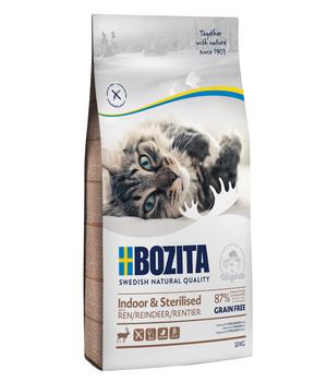 BOZITA Trockenfutter für Katzen Indoor & Sterilised Grain Free Reindeer, Rentier