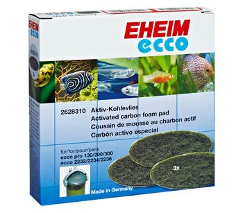 EHEIM ecco Aktiv-Kohlevlies, 3er-Set