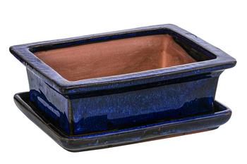 Dehner Keramik-Bonsaischale, rechteckig, ca. B18/H6/T14 cm