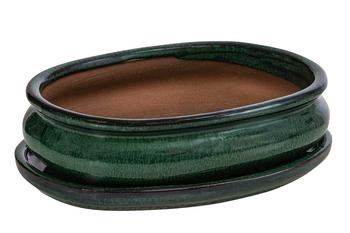 Dehner Keramik-Bonsaischale, oval, ca. B19/H5/T13,5 cm
