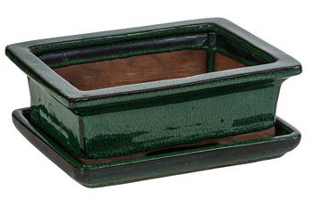 Dehner Keramik-Bonsaischale, rechteckig, ca. B18/H6/T14 cm