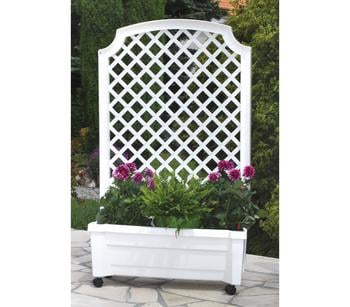 KHW Kunststoff-Pflanzkasten Calypso, inkl. Spalier und Rollen