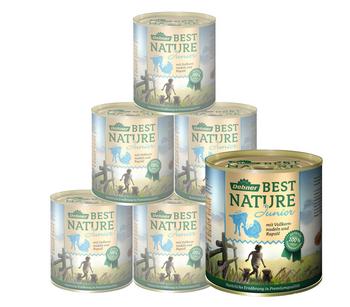 Dehner Best Nature Nassfutter für Hunde Junior, Kalb & Pute