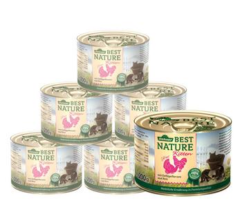 Dehner Best Nature Nassfutter für Katzen Kitten, 6 x 200 g/400 g