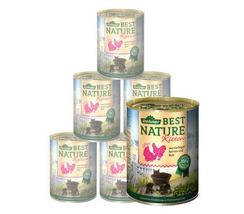 Dehner Best Nature Nassfutter für Katzen Kitten, 6 x 200 g/400 g