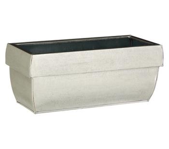 Dehner Zink-Blumenkasten für Pflanzen, Silber - Zink