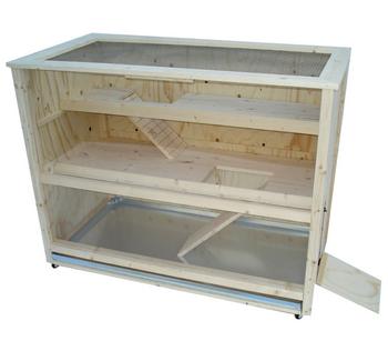 Elmato® Nager-Zimmervoliere Luxus auf Rollen, ca. B117/H94/T62 cm